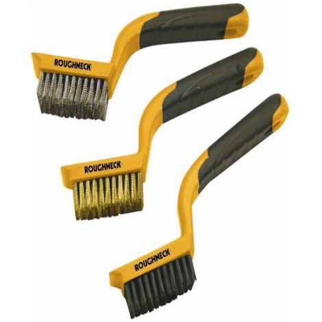 Roughneck Wide Brush Set of 3 Soft Grip