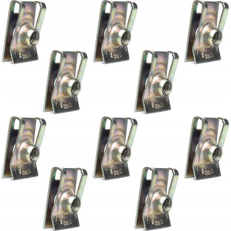 10 tornillos universales M6 para clips de placa de montaje (1/5)