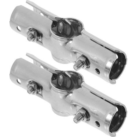 2 pièces Connecteur Tube Acier Inoxydable pour Raccordement Fixation Rapide et Résistance Corrosion Adapté Plateforme Rotative