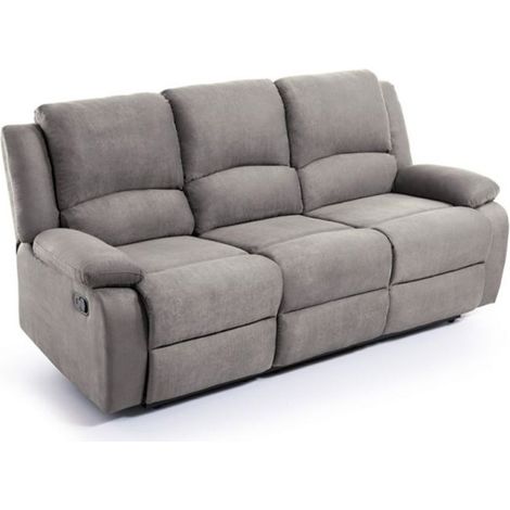 Canapé de Relaxation Microfibre "Polo" 193cm Gris (1/5)