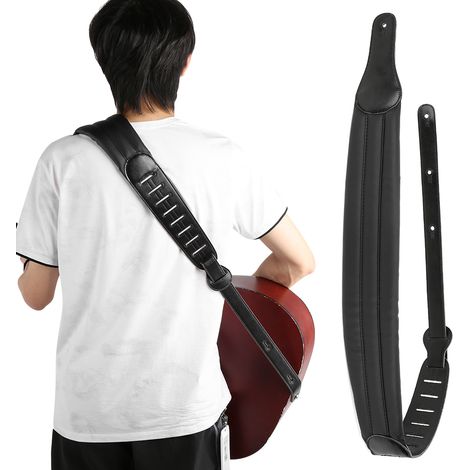 Sangle de Guitare Réglable en Similicuir avec Coussinet Confortable et Durable (1/5)
