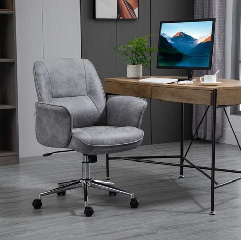 Ergonomischer XXL-Bürostuhl, höhenverstellbar, Wippfunktion, Hellgrau HAVRYA (1/5)