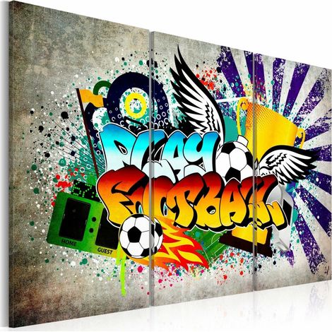 Tableau fièvre de football - 60 x 40 cm