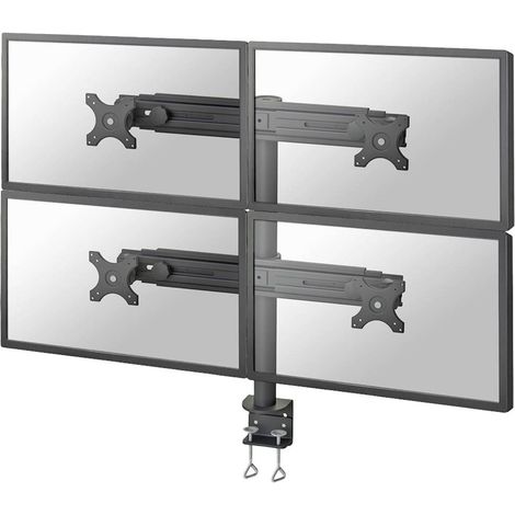 Neomounts Supporto da tavolo per monitor FPMA-D700D4 4 Display: (s) 48,3 cm (19) - 76,2 cm (30) Nero Regolabile in al (1/5)