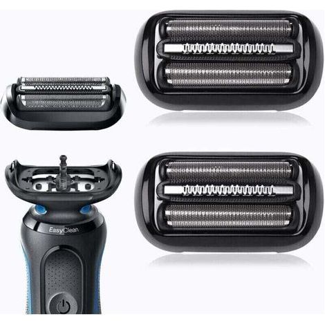 Tête de rasage noire d'origine Braun Series 5 53B pour rasoirs électriques pour hommes, grille de rechange pour un rasage précis et efficace, pièce de rechange officielle (2 pièces 53B) (1/4)
