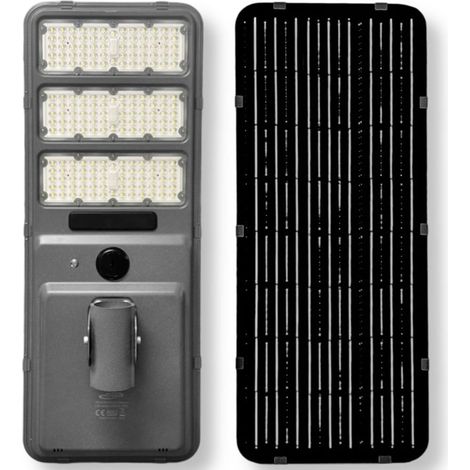 TrAdE Shop Traesio - Lampada Stradale Led Lampione Ip65 Con Pannello Solare Sensore Movimento Luce 6500k Tr-600w - (1/5)