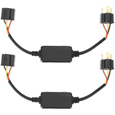 Decodificador de faros Suuonee, 2 unidades Decodificador de faros LED para coche Radio Audio Filtro de cancelación de errores de interferencia para H4 (1/4)