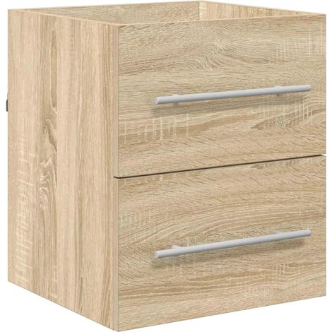 Armoire d'évier murale avec tiroir grand espace de rangement 41 x 38,5 x 48 cm en bois d'ingénierie chêne sonoma (1/5)