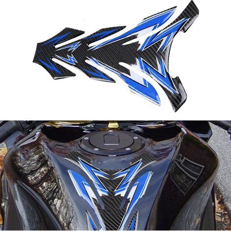 Protège réservoir moto en véritable fibre de carbone, autocollant anti-rayures, décalcomanie réservoir essence, adhésif protection réservoir, 1 pièce. (1/5)