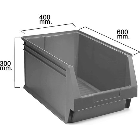 Contenitore impilabile grigio nº60 600x400x300 mm.