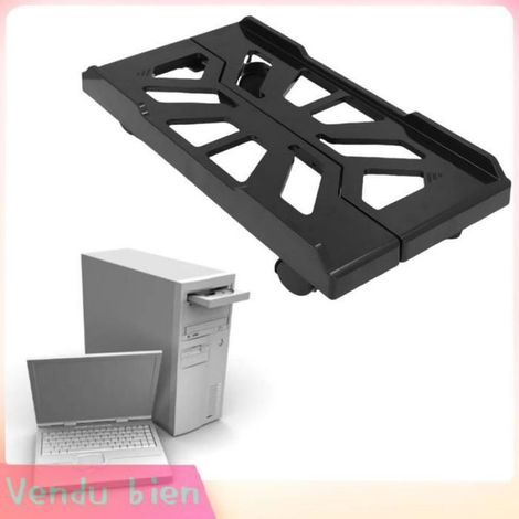 Support de processeur mobile Support de tour d'ordinateur réglable Chariot de sol pour PC avec 4 roues pour le bureau à domicile (1/4)