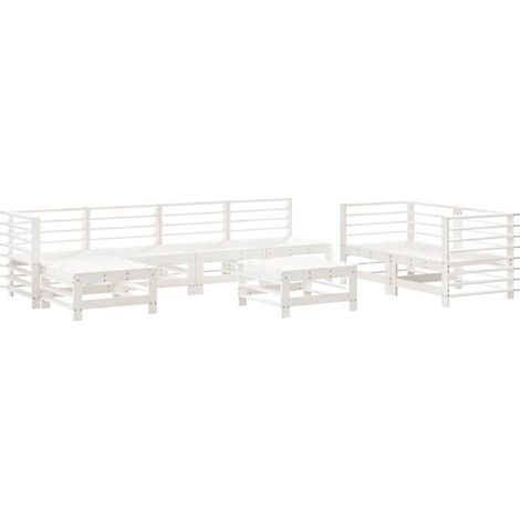 Maison Exclusive - Juego de muebles de jardín 8 piezas madera mac (1/5)