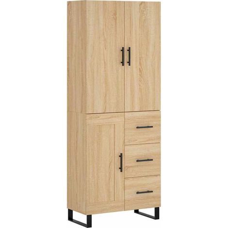 Maison Exclusive - Credenza Rovere Sonoma 69,5x34x180 cm in Legno Multistrato (1/5)