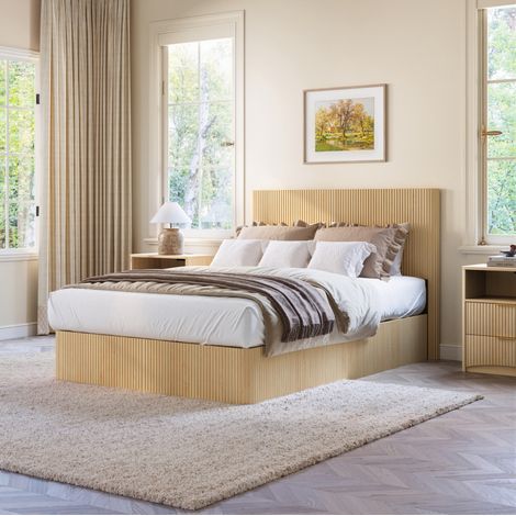 letto contenitore 140x200 lift finitura rovere chiaro OKMYHOME (1/5)
