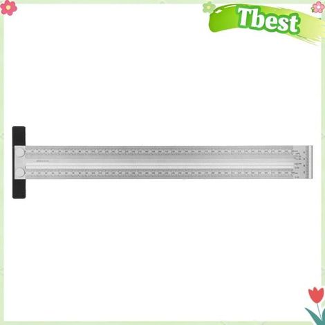Tbest règle de travail du bois Règle de Ligne de Traçage de Précision en Acier Inoxydable pour le Travail du Bois bricolage (metre (1/5)
