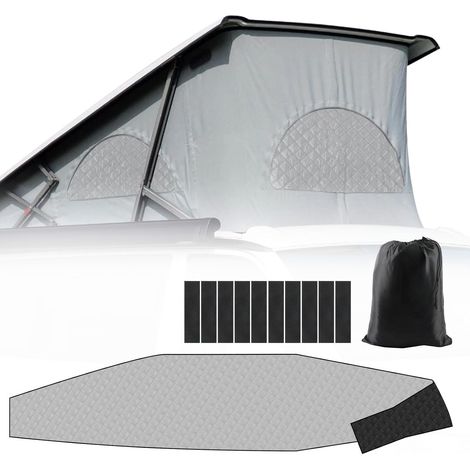 Housse de Toit Relevable Isolante pour VW T5 T6, Pare-Soleil Pliable pour Intérieur de Votre Voiture, Tapis Thermique Intérieur avec Sac de Rangement,- (1/5)
