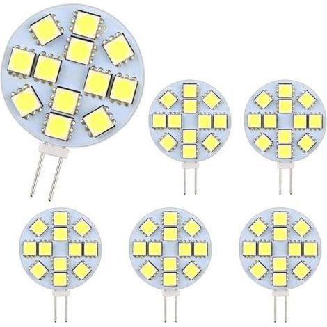 G4 LED-Lampe – 2 W – 12–24 V AC/DC – 200 lm – 6000 K – 30 x 30 mm – 6er-Pack (1/5)