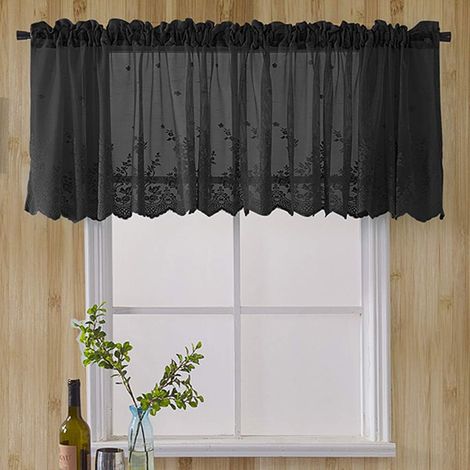 Pièce Voilage Rideau Jacquard Bistro Maison de Campagne Tringle non incluse L cm x H 1 137 61 Transparent (1/5)
