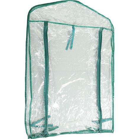 Bâche de rechange transparente en PVC pour serre, 69 x 49 x 92 cm, pour mini-plantes sur étagères à 2 niveaux (1/5)