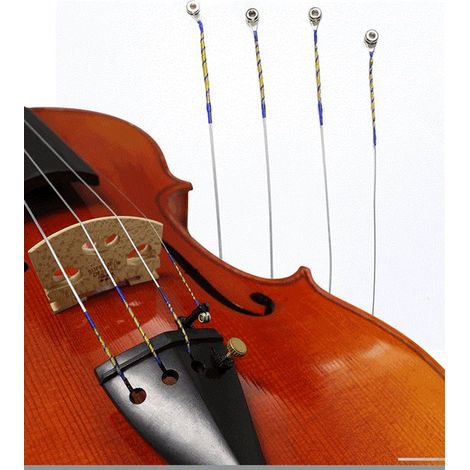 Cordes de violon WK Premium en aluminium-magnésium – Pour violons 1/4 à 4/4 – Jeu de 4 cordes – Coffret de luxe et emballage individuel (1/5)