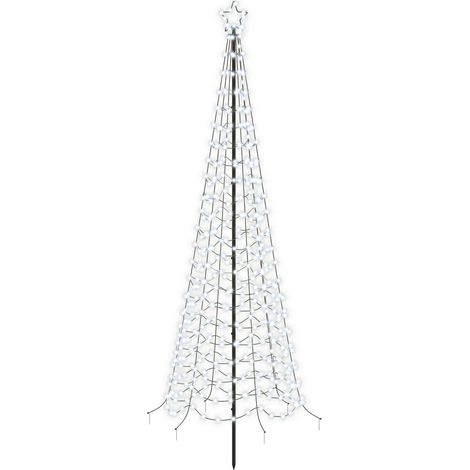 Árbol de Navidad LED en espiral con estaca EKENAS 250 cm vidaXL