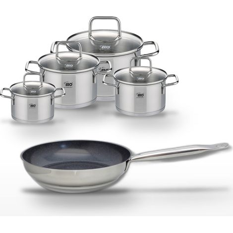 Lot Poêle 28cm & 4 Faitouts Elo Profi Therm Platinum (1/5)