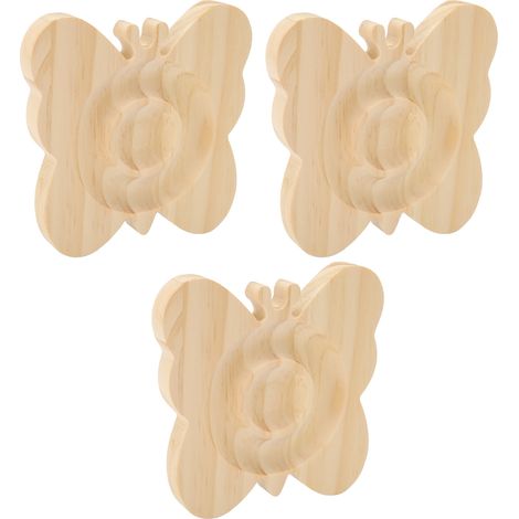Ensemble de 3 plateaux à bijoux, plateau de présentation pour bracelets en bois massif, orné d'un plateau de présentation lisse à perles. (1/5)