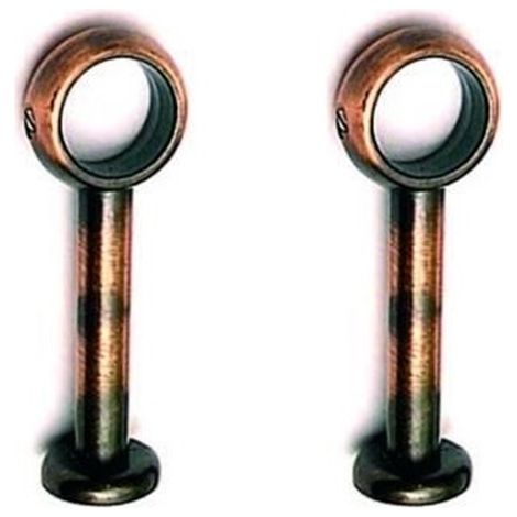 MENSOLINA LUNGA ANTICATA - cm.4 RAME SPAZZOLATO PER TUBO MM 10 --CA 516 PZ 2