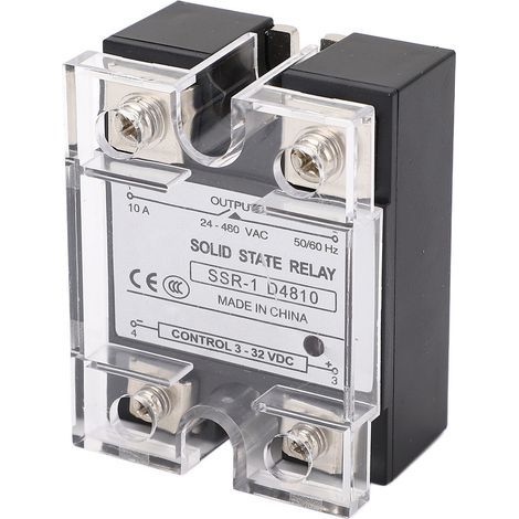 10-A-Halbleiterrelais, Gleichstromsteuerung, AC-SSR-Halbleitermodul, 24–480 V AC Lastspannung (1/5)