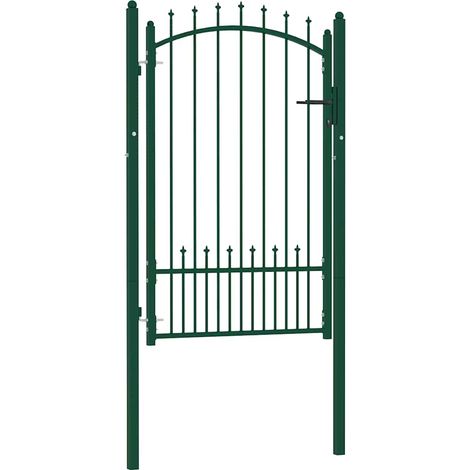 Teenpull – Zauntor EMMEN mit Spikes Stahl 104 x 117 cm Grün (1/5)