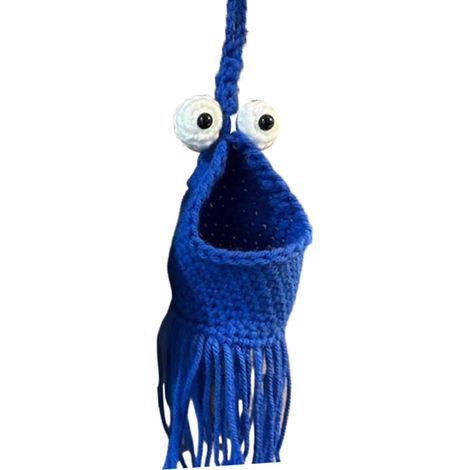 Hängender Aufbewahrungskorb mit Haken, blau