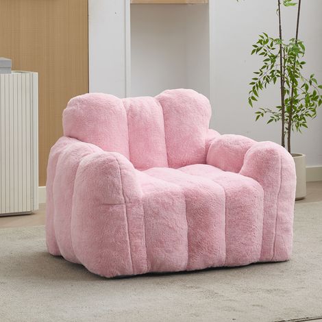Pouf Love, siège adulte, prêt à l'emploi sans montage et facile à déplacer, convient aux salons, chambres et autres pièces, rose (1/5)