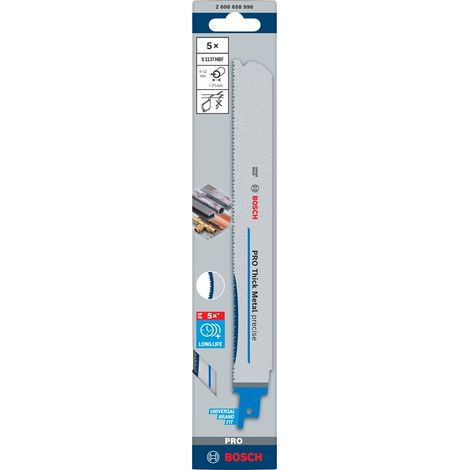 Bosch PRO Thick Metal precise S1137HBF Blatt 1,1 x 25 x 225 mm 5-tlg. - 2608658998 (1/5)