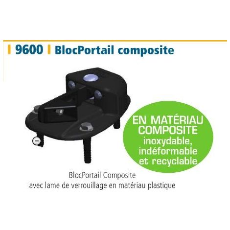 Blocco Portale da avvitare Nero 9601 MONIN