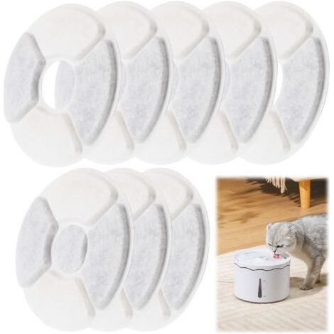 8pcs Filtre Fontaine Eau Chat, Filtre Fontaine Chat, Filtres De Rechange pour Fontaine À Eau pour Chat, Filtres À Résine Et Charbon Actif pour Une Eau Propre Et Saine pour Votre Animal De Compagnie (1/5)