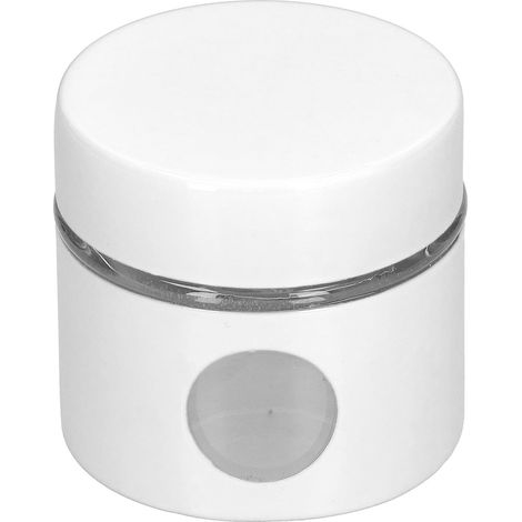 Mini boîtes de conservation pour thé en acier inoxydable, boîte de conservation portable pour café moulu, blanche (1/5)