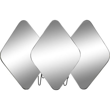 Miroir design mural noir pour déco chic et moderne - Noir métallique élégant (1/4)
