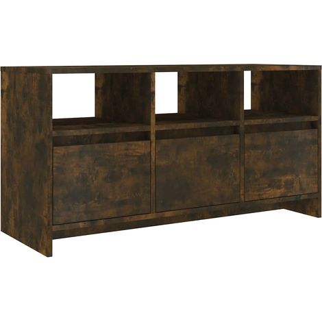 Meuble TV, Étagère TV, Meuble de Salon, Chêne fumé 102x37,5x52,5 cm Aggloméré OIB8305E (1/5)