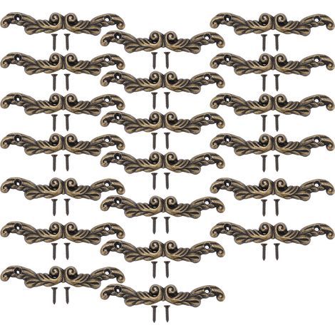 20 Mini-Schubladengriffe im Vintage-Stil, Antikbronze-Grün, Zubehör für Holzkisten und Schubladentüren, inklusive Muttern, Geschenkidee (1/5)