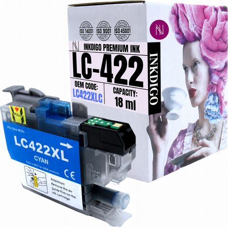 Inkdigo LC422XLC Tinte kompatibel mit Brother MFC-J5340DW MFC-J6540DW TÜV-zertifiziert (1/5)
