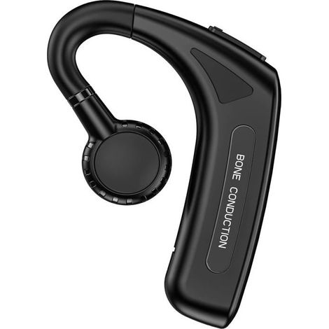 Casque À Conduction Osseuse Avec Micro, Sans Fil Bluetooth 5. 0 Oreille-Crochet, Écouteurs De Sport Ouverts Pour L'Entraînement, L (1/5)