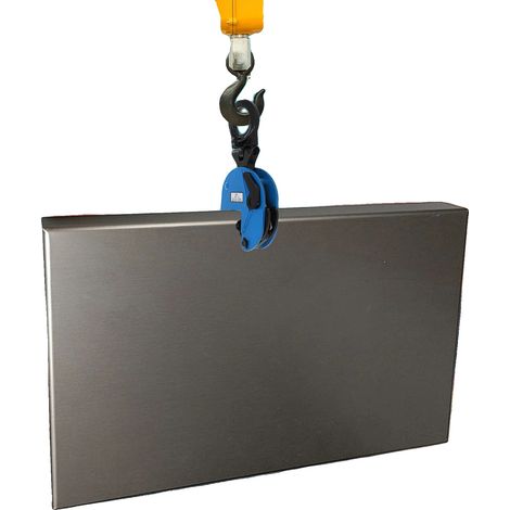 Plattenhebeklemme, legierter Stahl, Tragfähigkeit 2 Tonnen, Maulöffnung 0–25 mm, Abmessungen 38 × 17 × 7 cm, Nettogewicht 7,94 kg (1/5)