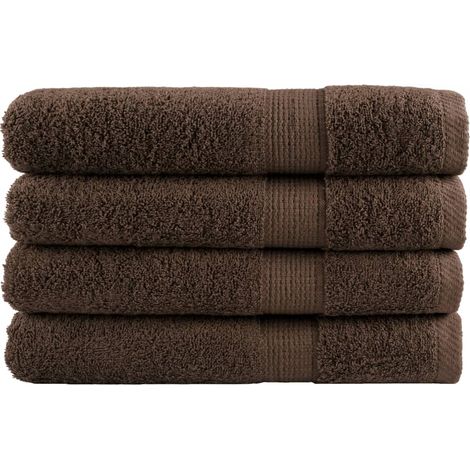 Toallas premium SOLUND 4 uds marrón 100x200 cm 600 gsm vidaXL