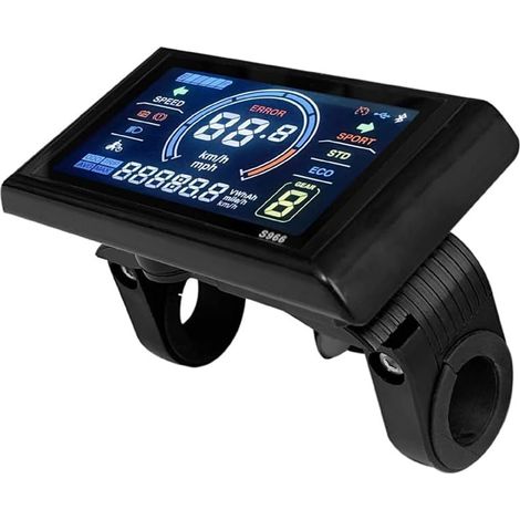 Écran LCD Ebike 24-72V 5 Broches LCD-S966 Écran Couleur Intelligent Étanche Compatible avec pour Le Contrôleur de Protocole N° 2 (1/5)
