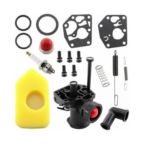 LaBlanc - Kit de carburador para cortacésped Briggs & Stratton 499809, 498809A, 494406 y filtro de aire 698369. Resorte del regulador 691859, 692211. Diafragma 795083, 495770. (1/5)