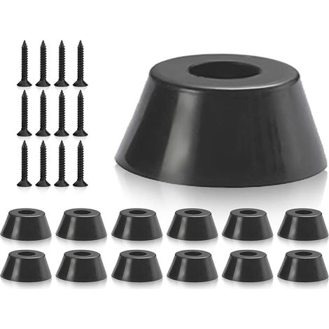 ZoeTekway Pieds en Caoutchouc Lot de 12, Embouts Ronds pour Tables, chaises et Pieds de Pieds, Protection Contre l'humidité et Les Rayures sur Les sols, 12 Pieds et 12 vis Inclus (1/5)