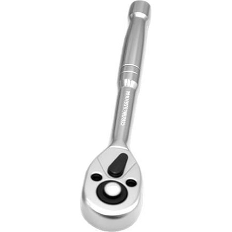 Clé à cliquet robuste 1/2", 1/4", 3/8", outil de poignée avec mécanisme de rotation rapide 24T, prise en main confortable, clé à cliquet réversible (1/4)