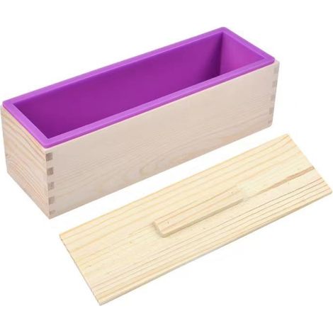 Molde rectangular de silicona para jabón (1200 ml), herramienta para hornear, hacer helados y chocolate. (1/5)