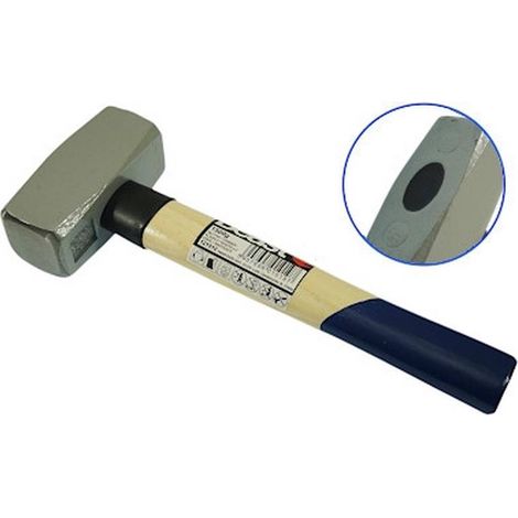 Massette de Maçon 1500g - 1.5 kg - Acier - Robuste et durable - Chantier et atelier - Qualité Professionnelle - Beast