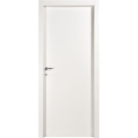 Ferramenta1.Com – Porte Microtec blanche 80x210 – Cadre en sapin massif – Remplissage en carton traité – Épaisseur 44mm – Réversible pour installation facile
